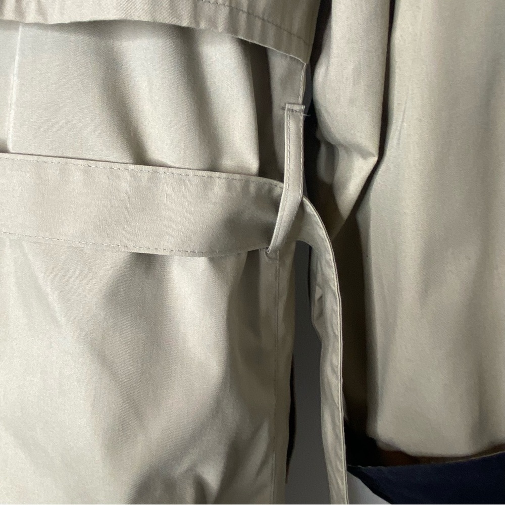 London Fog Vintage Classic Cream Tan Trench Coat - Picture 7 of 16